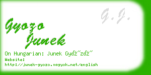 gyozo junek business card